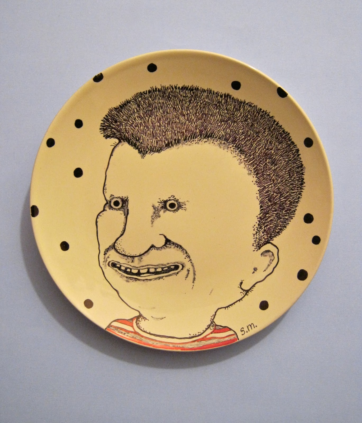 Sandy Mastroni hand painted plate , wall art , by Sandy Mastroni for etsy