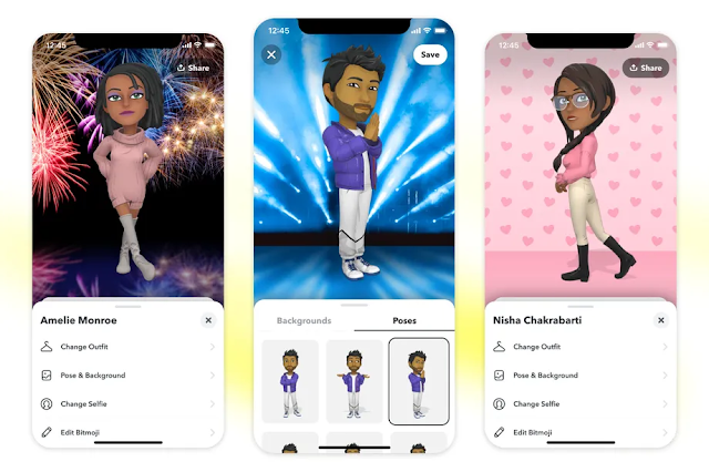 Snapchat Profiles will now let you Feature 3D Bitmojis