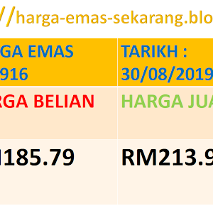 Harga emas 916 terkini 2021