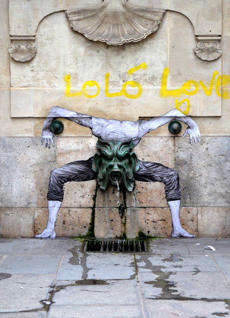 Charles Leval aka Levalet is back on the streets of Paris with a brand new street piece entitled "Nausea".