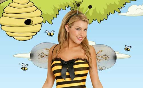Valiente Hollywood sensación Disfraz de abeja para Carnaval
