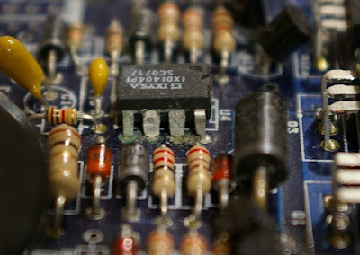 Oxydation chip pédale guitare