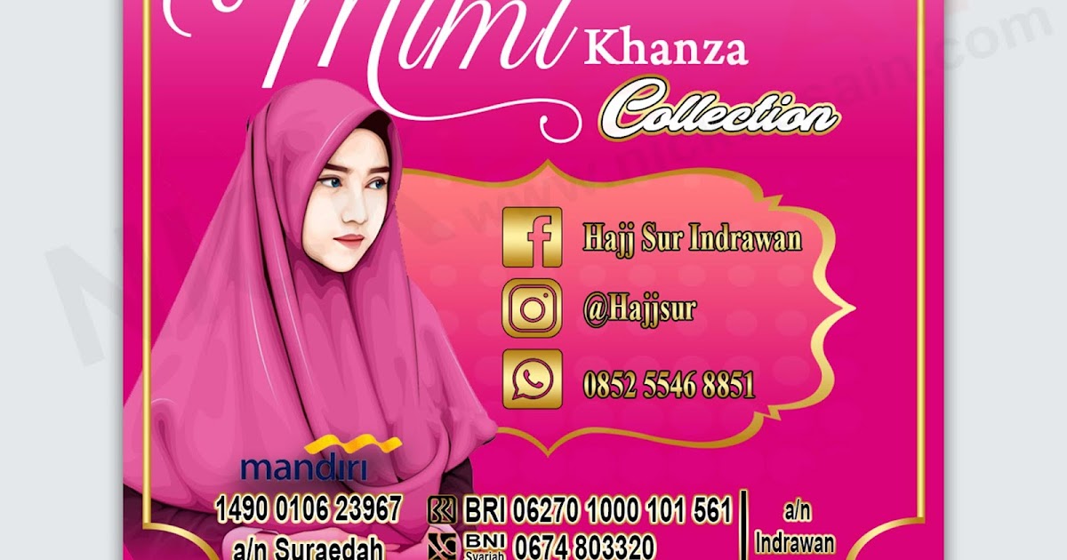 Contoh Desain Spanduk Khayla Parfum Warna Pink Tua - Percetakan Murah