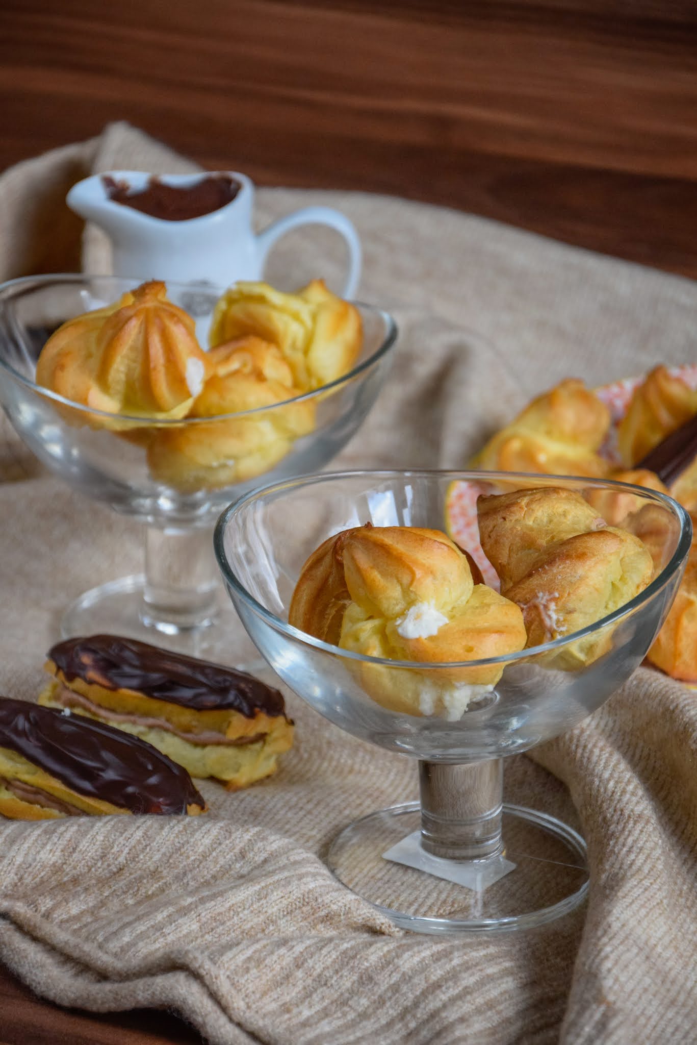 kiras_bakery: Windbeutel/ Profiterole mit Schokopudding