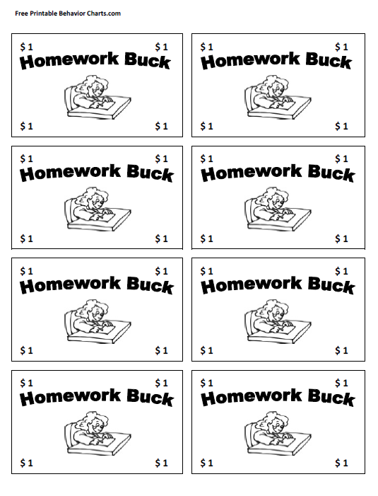 Weekly homework template free picture
