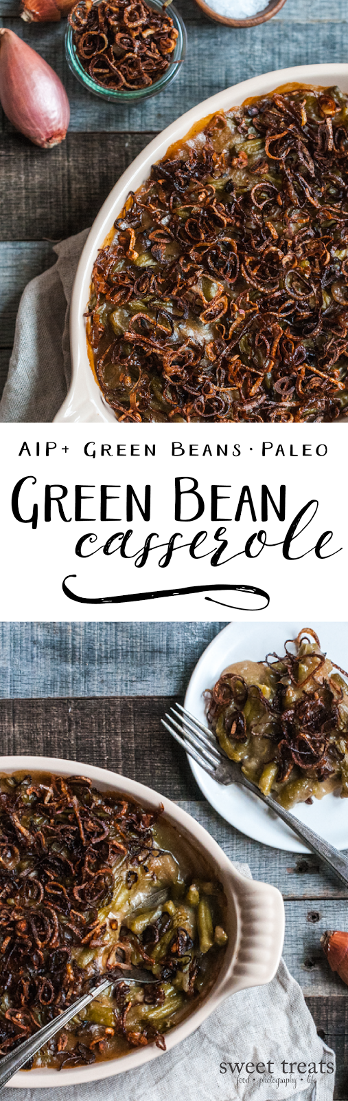 Green Bean Casserole (Paleo, AIP + Green Beans, Nut-free, Whole30) 