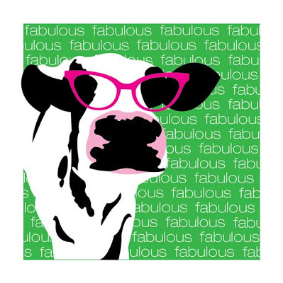 cow with pink glasses fabulous