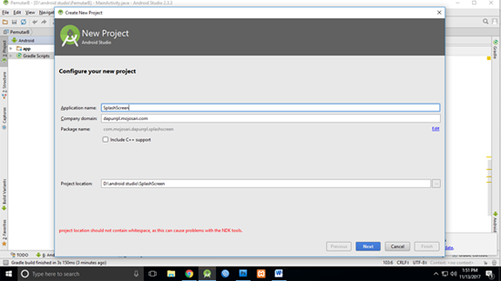 tutorial make simple splash screen in android studio