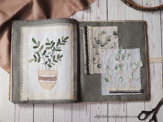 My second embroidery journal is complete  stitch floral My second embroidery journal is complete  stitch floral