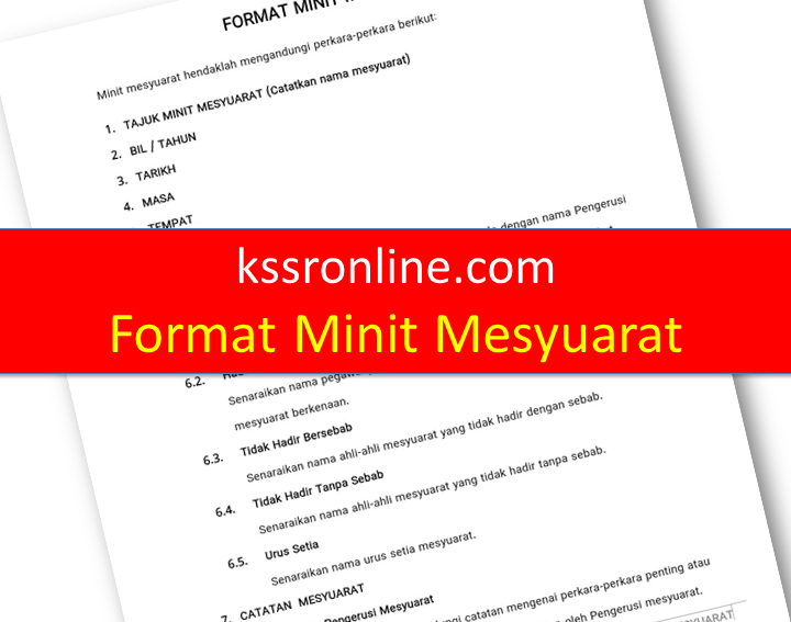 Kssronline Net Kssr Dskp Upsr Linus Format Minit Mesyuarat