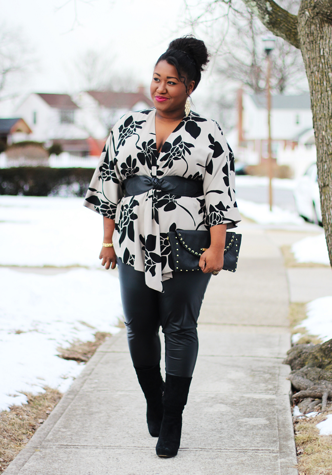 Flower Power Shapely Chic Sheri Plus Size Fashion Blog for Curvy Women