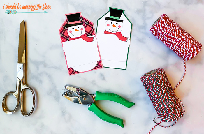 Smiling Snowman Printable Holiday Gift Tags (Instant Download)