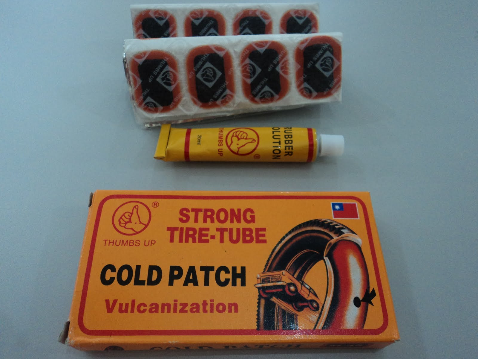 The Right Bike Store Imported New Tyre Patches DIY Kits Thumb Up.