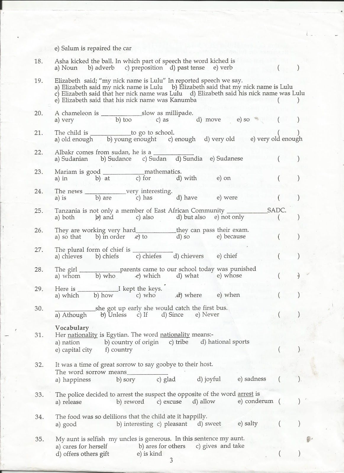 STANDARD SEVEN STUDY NOTES & PAST PAPERS BLOG ENGLISH FOR STANDARD