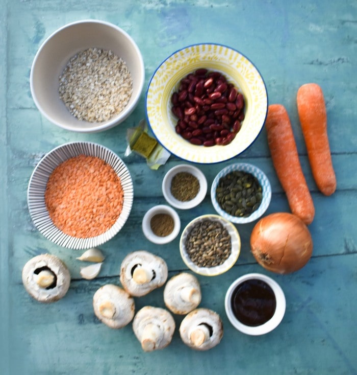ingredients to make vegan haggis ingredients to make vegan haggis