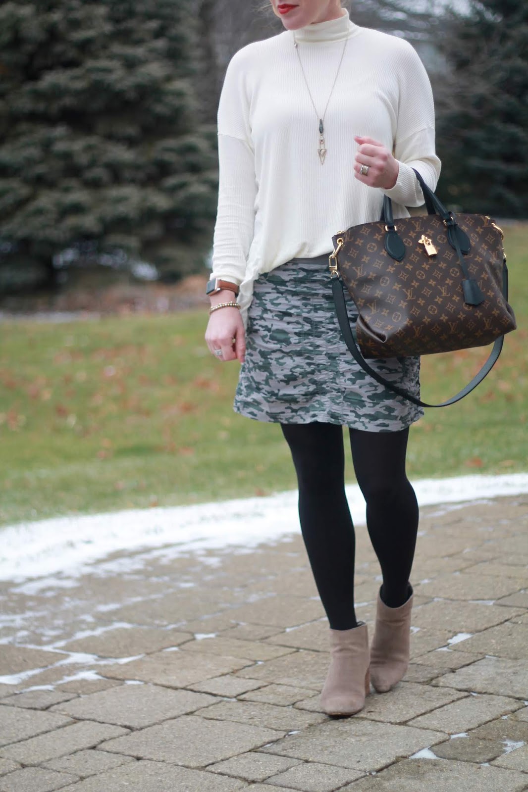 Camo skirt with clearance tights