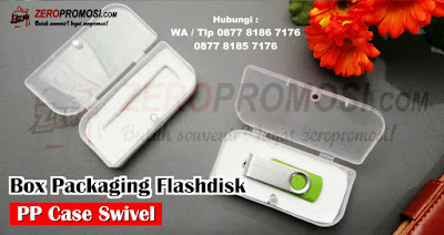 Packaging Flashdisk Custom dengan Logo Perusahan, Jual Box Packaging Souvenir USB Flashdisk Promosi  PP CASE SWIVEL, Box Packaging Plastik Pendek Polos Souvenir USB, Box USB PP Case Swivel