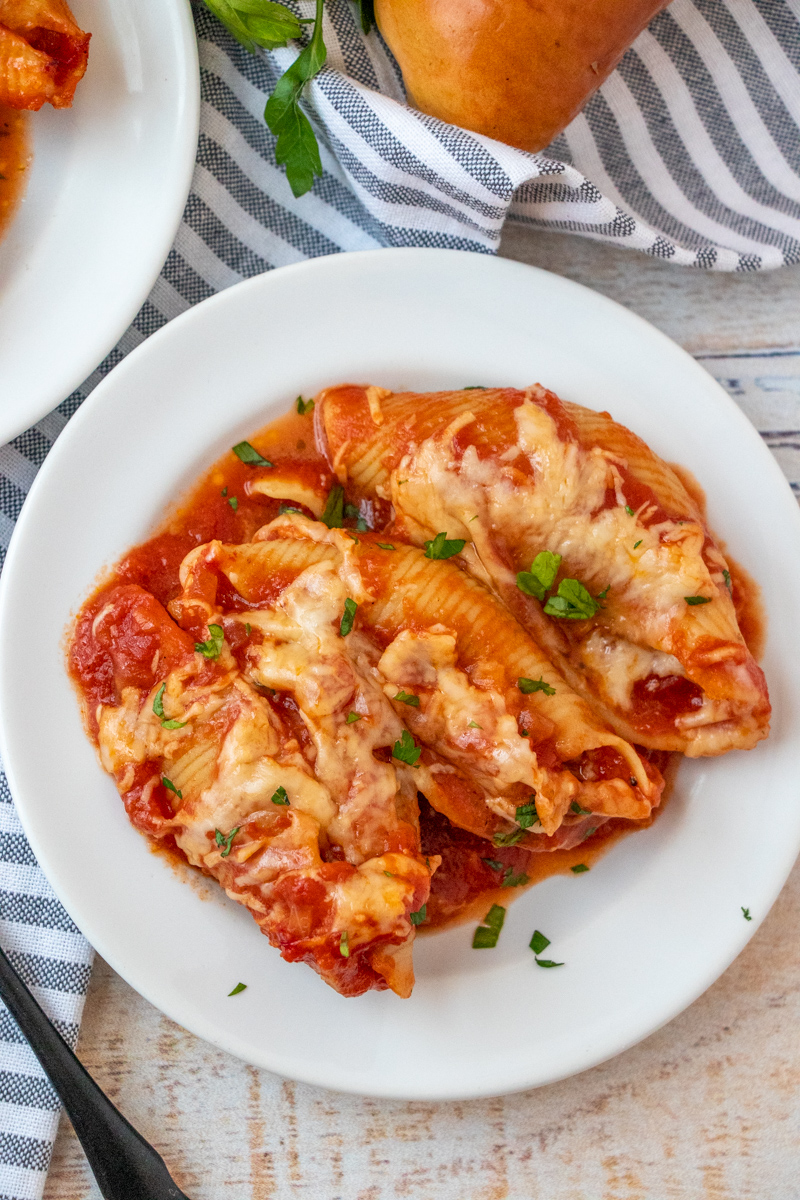 Ground Beef and Mozzarella Cheese Stuffed Jumbo Shells