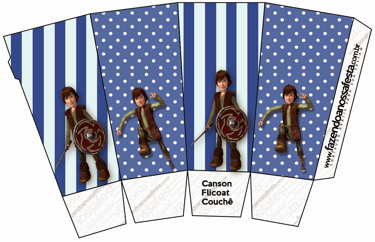 How to Train your Dragon: Free Printable Boxes. Free Printable Pop Corn Box.