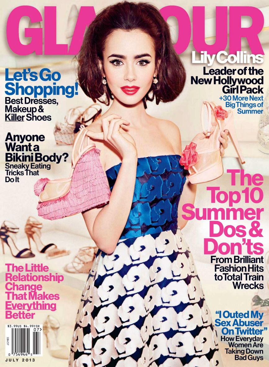 FAB:6FONGOS-By SwEeT FoNgOs: LILY COLLINS IS GLAMOUR US JULY 2013 COVER