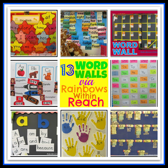 photo of: RoundUP of 13 Kindergarten Word Walls via RainbowsWithinReach