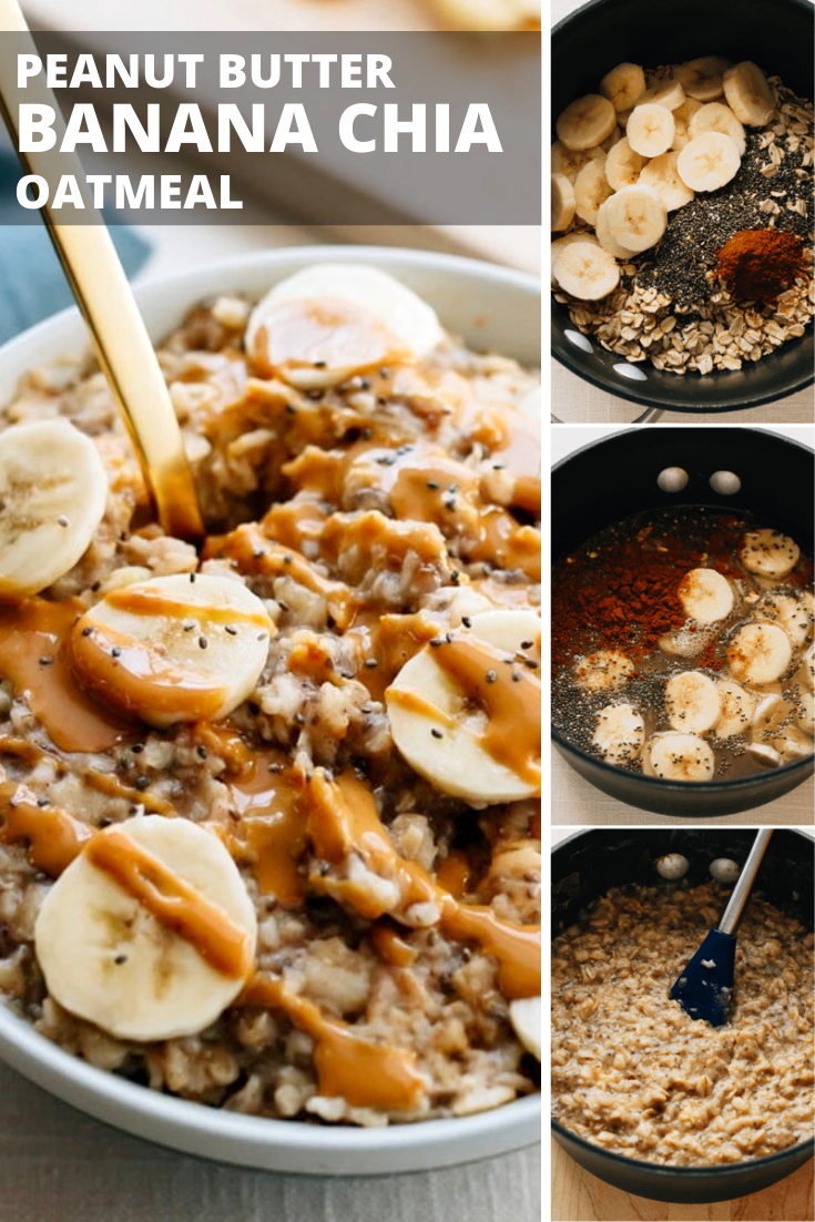 Peanut Butter Banana Chia Oatmeal