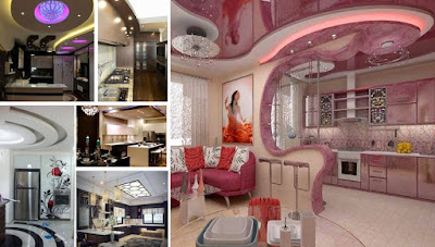 25 Gorgeous Kitchens Designs With Gypsum False Ceiling Ideas