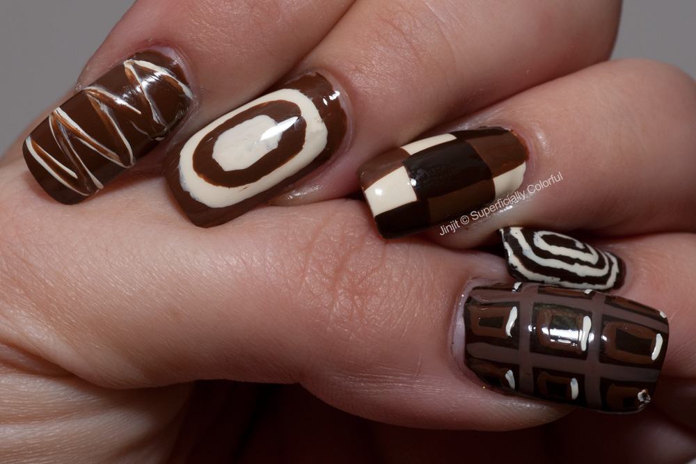Chocolate Drizzle Nail Art - wide 7