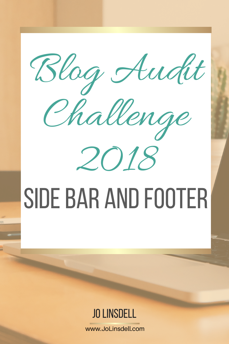 Blog Audit Challenge: Side Bar and Footer #blogging #BlogAuditChallenge2018