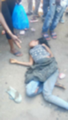 2aa Photos/Video: Bread seller knocked down and killed by commercial bus at Sango Toll Gate