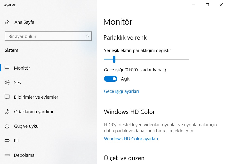  Windows 10 Dizüstü Bilgisayarda Parlaklığı Artırma