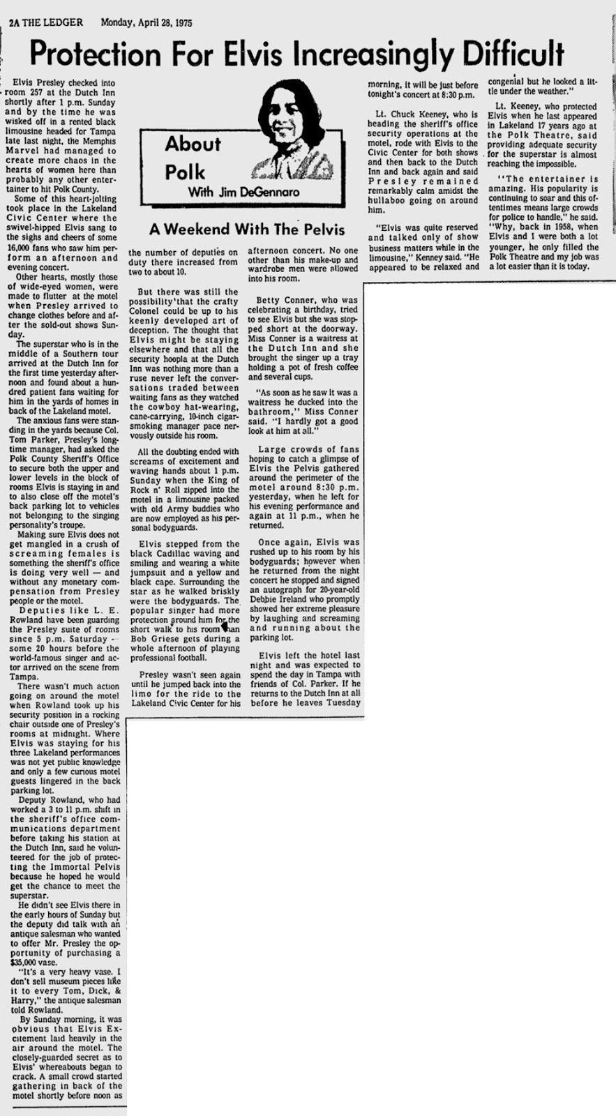 Rock & Roll Newspaper Press History Elvis Presley The Lakeland