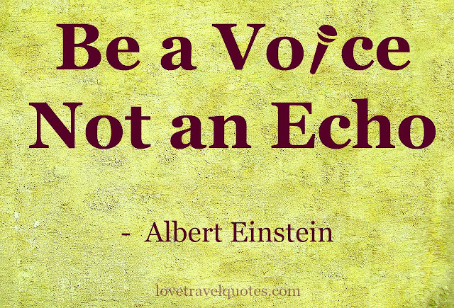 be a voice not an echo