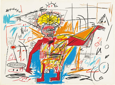 Lukisan karya Jean Michel Basquiat.