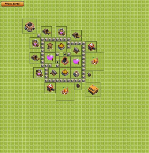 Clash of Clans Town Hall 3 Farming Type