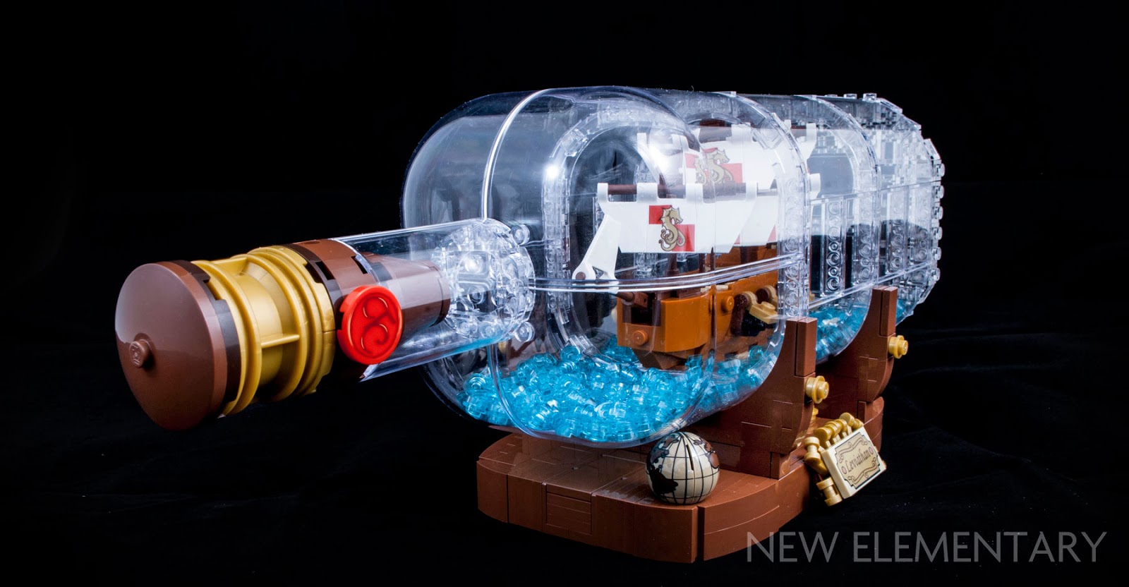 Ideas Ship in a Bottle 21313 Collectible Display Expert Building Kit Model Ship 