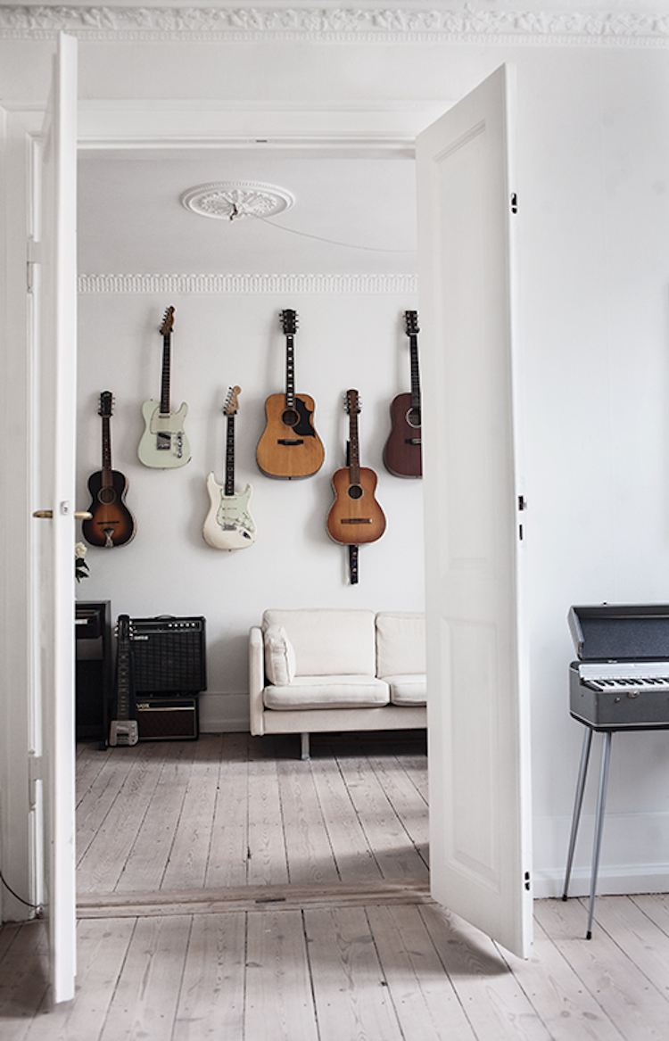 A Pared Back Copenhagen Home With a Hint of Rock 'n Roll!