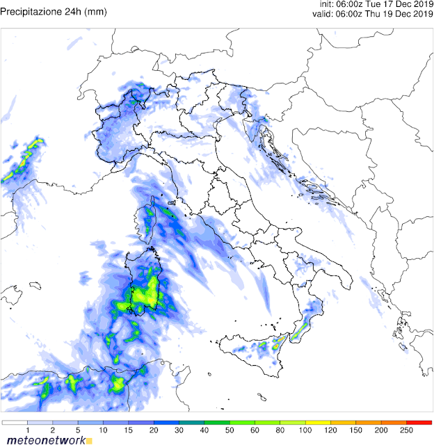 Precipitazione 24 mm WRF Italia 