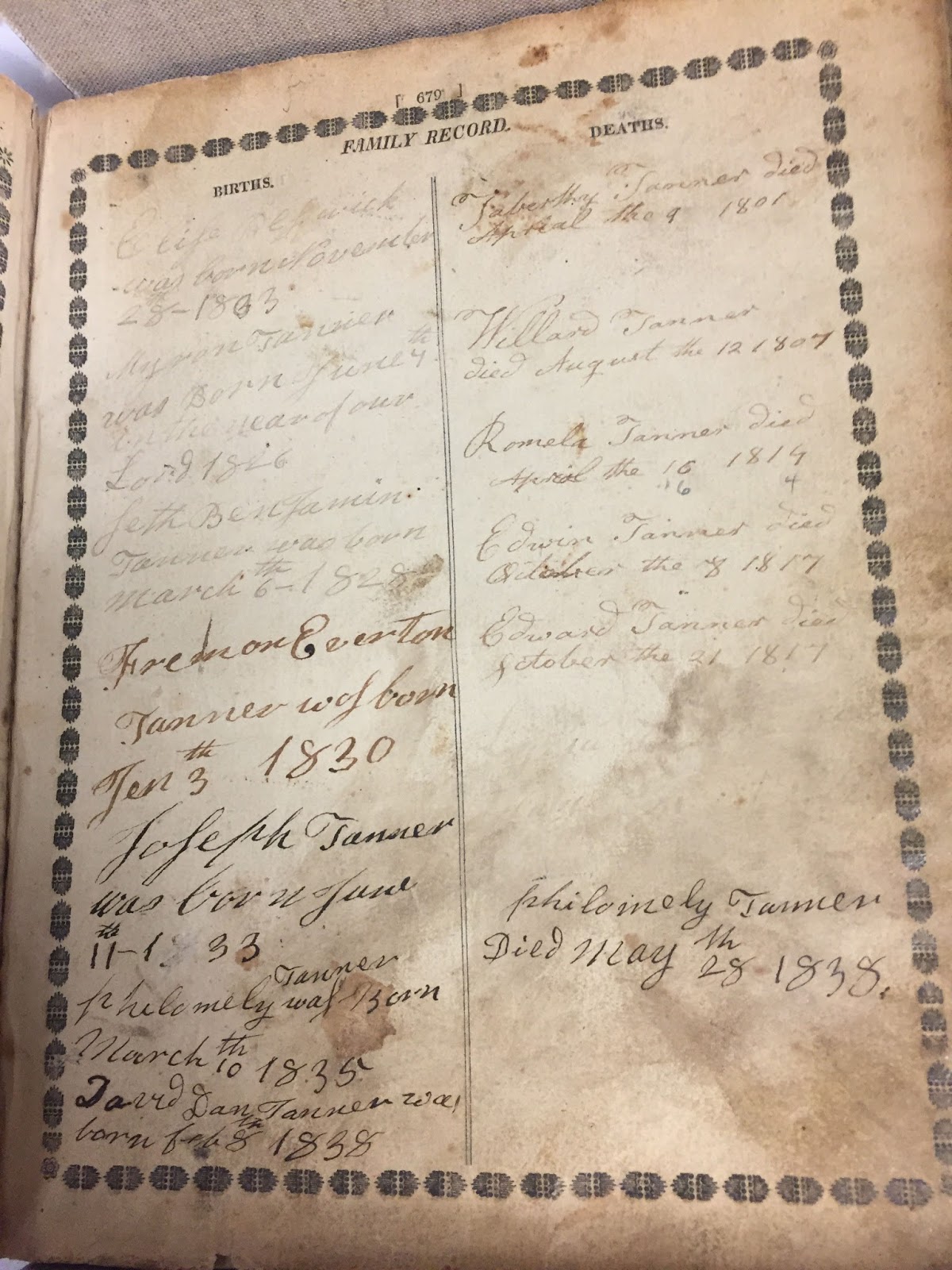 TheAncestorFiles John Tanner's Family Bible