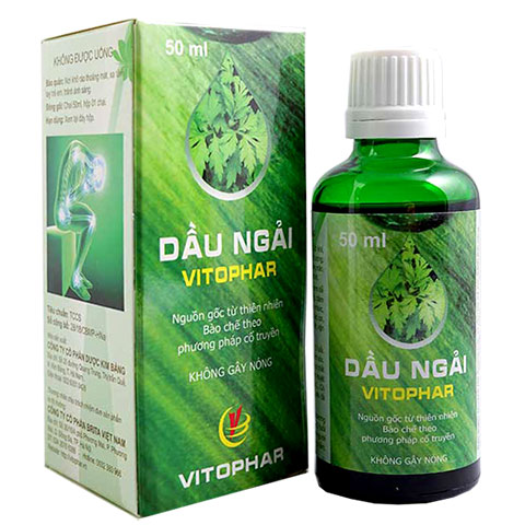 Dầu Ngải Cứu Vitophar 50ml, dùng hỗ trợ trị liệu đau nhức xương khớp, thóa hóa