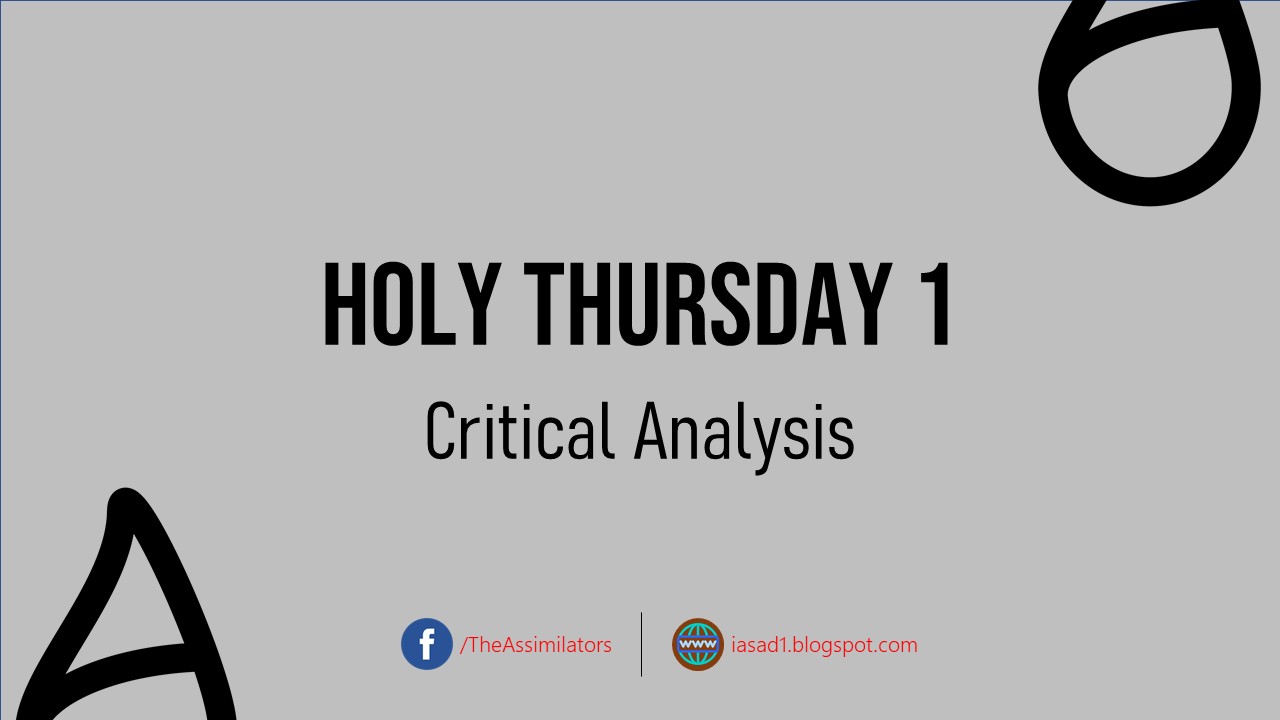 Critical Analysis - Holy Thursday 1