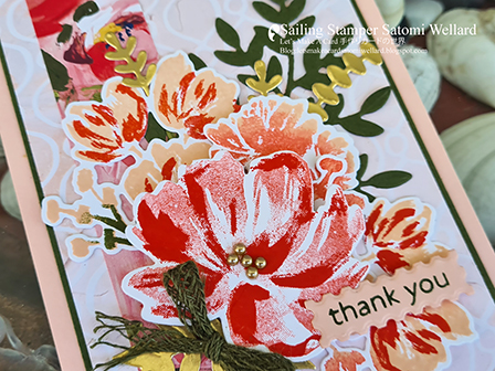 Stampin'Up! Art Gallery Thank You Card #stampinginkspirationbloghop  by Sailing Stamper Satomi Wellard