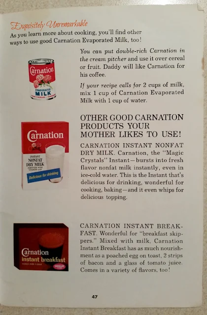 Carnation Milk Cookbook Page