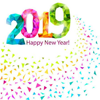 102631370 happy new year 2019 greeting banner festive background with colorful confetti party popper and spark Happy New Year 2019 : Wishes, Messages, Images, Quotes, Greetings, SMS and Whatsapp Status