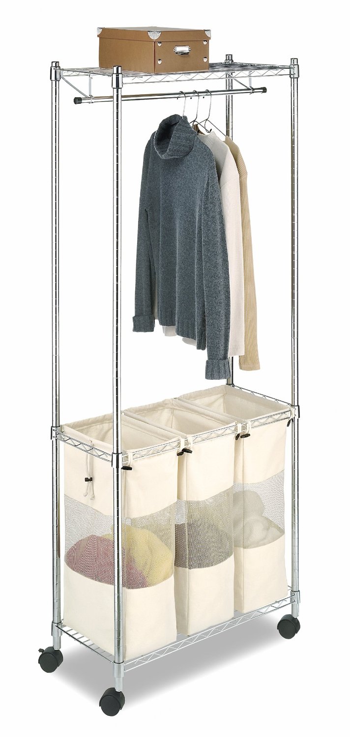 Laundry Sorter With Hanging Bar Top Laundry Sorters