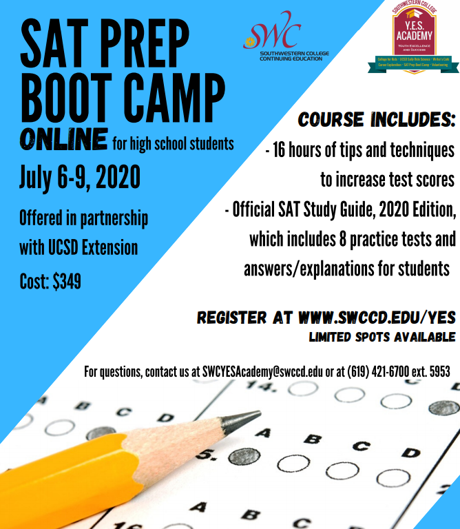 Sweetwater High Counseling Center SAT Prep Boot Camp for Juniors