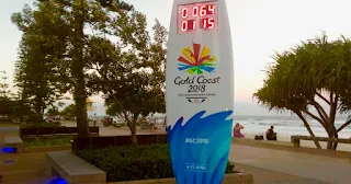 Commonwealth Games Surfboard Clock