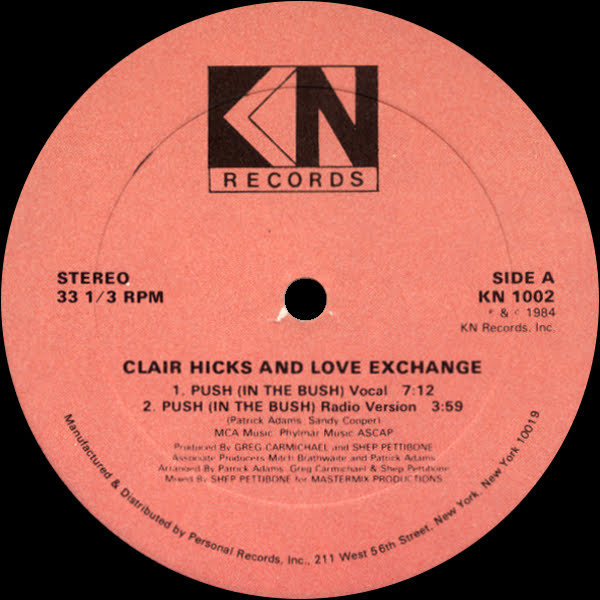 80sMusicReMixes Push (In The Bush) (Original 12" Vocal) Clair Hicks