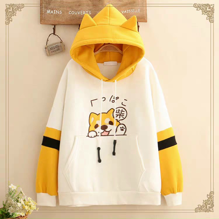 Áo Khoác Nỉ Hoodie CHÚ CHÓ SHIBA KUTE KN01