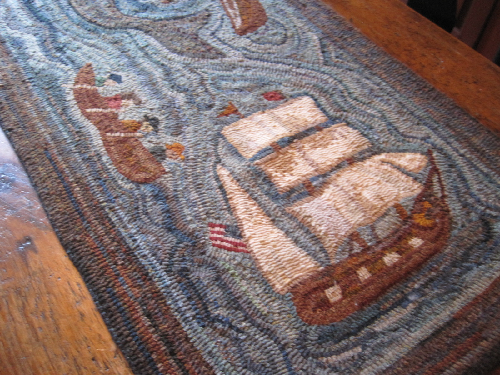 My Red Cape A nautical hooked rug to love